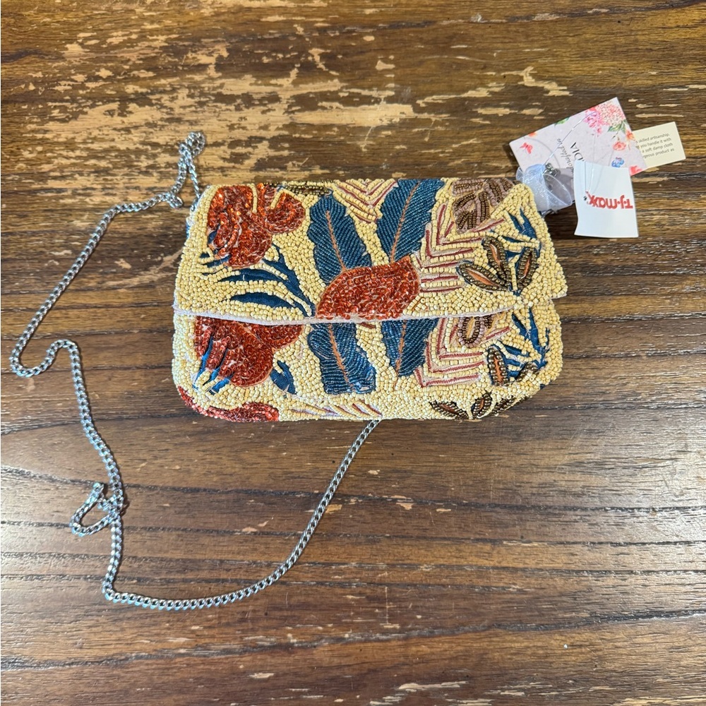 Viral Beaded Floral Clutch